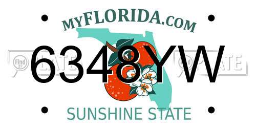 6348YW Florida License Plate