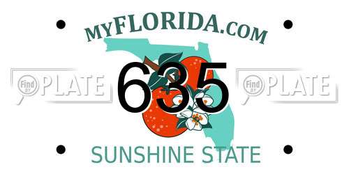 635 Florida License Plate