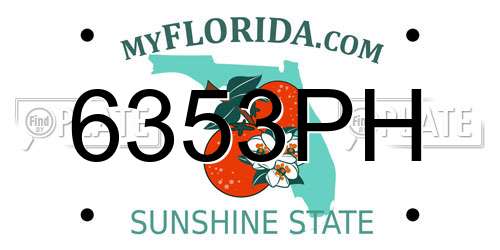 6353PH Florida License Plate