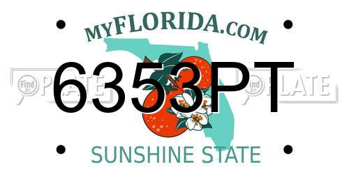 6353PT Florida License Plate