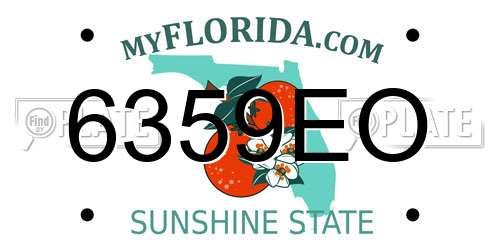 6359EO Florida License Plate