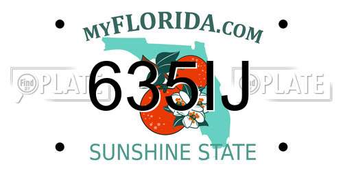 635IJ Florida License Plate