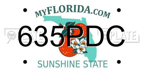 635PDC Florida License Plate