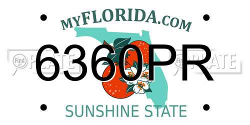 6360PR Florida License Plate
