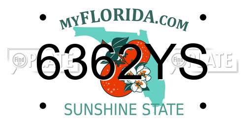 6362YS Florida License Plate