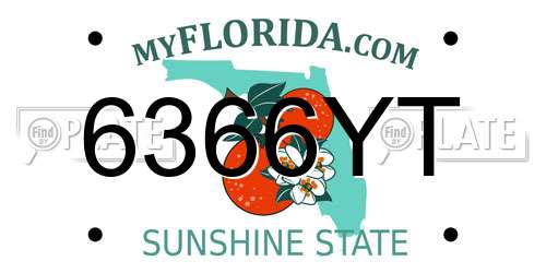 6366YT Florida License Plate