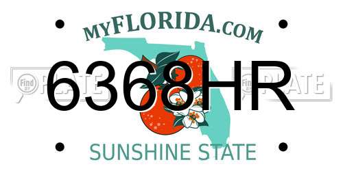 6368HR Florida License Plate