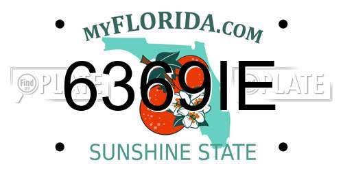 6369IE Florida License Plate