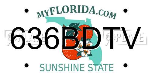 636BDTV Florida License Plate