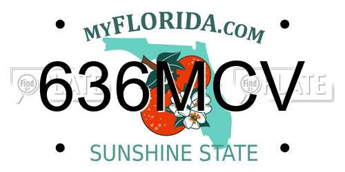 636MCV Florida License Plate