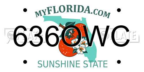 636OWC Florida License Plate