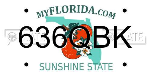 636QBK Florida License Plate