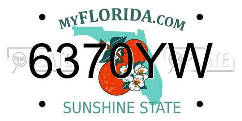 6370YW Florida License Plate