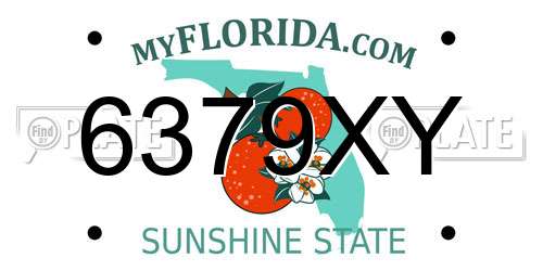 6379XY Florida License Plate