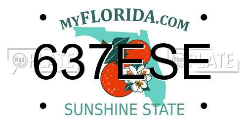 637ESE Florida License Plate