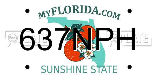 637NPH Florida License Plate