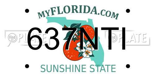 637NTI Florida License Plate
