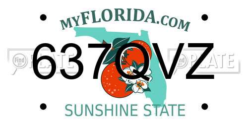 637QVZ Florida License Plate