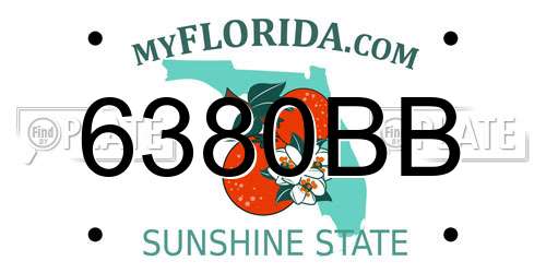 6380BB Florida License Plate