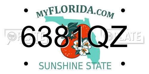 6381QZ Florida License Plate