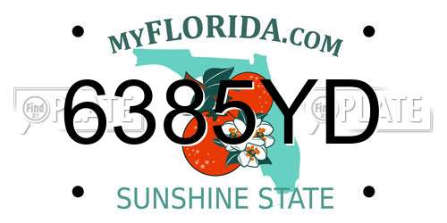 6385YD Florida License Plate