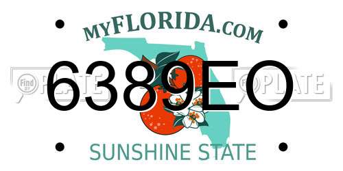 6389EO Florida License Plate