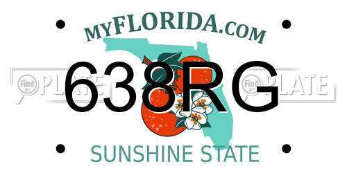 638RG Florida License Plate