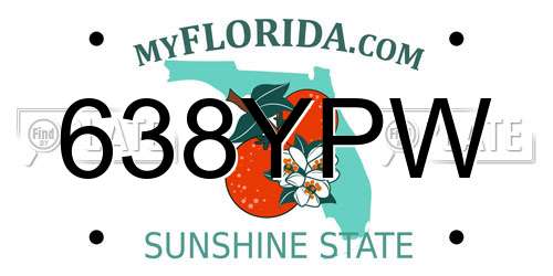 638YPW Florida License Plate