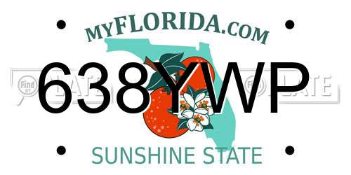638YWP Florida License Plate