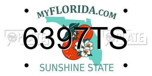 6397TS Florida License Plate