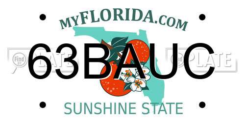 63BAUC Florida License Plate