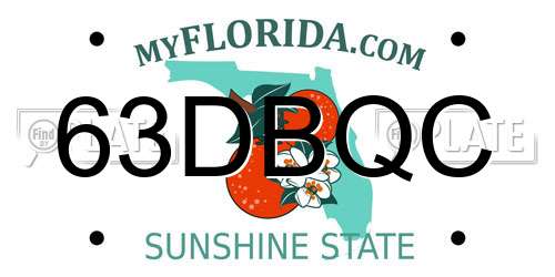63DBQC Florida License Plate