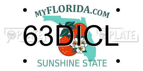 63DICL Florida License Plate