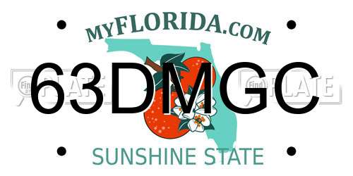 63DMGC Florida License Plate