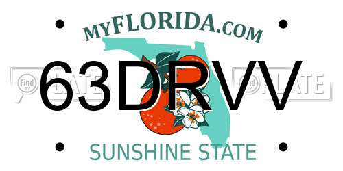 63DRVV Florida License Plate