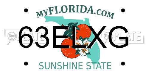 63ELXG Florida License Plate