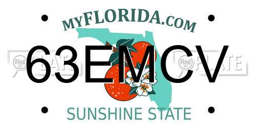 63EMCV Florida License Plate