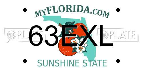 63EXL Florida License Plate