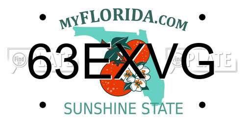 63EXVG Florida License Plate