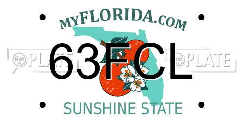 63FCL Florida License Plate