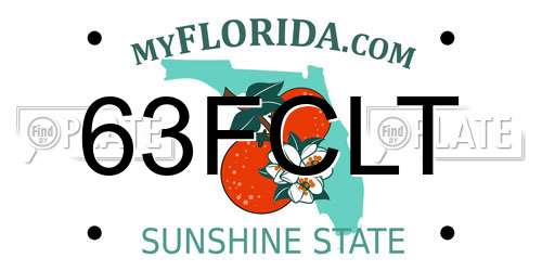 63FCLT Florida License Plate