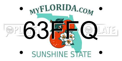 63FFQ Florida License Plate