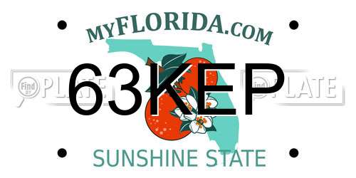 63KEP Florida License Plate