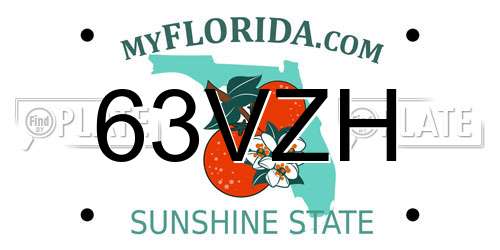 63VZH Florida License Plate