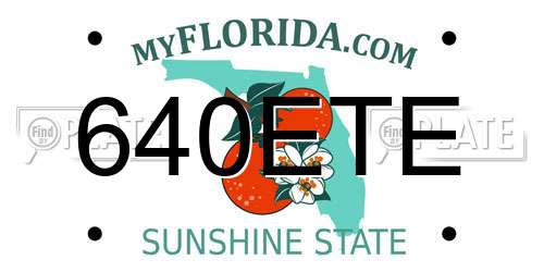 640ETE Florida License Plate