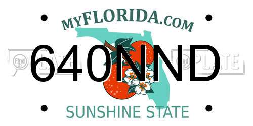640NND Florida License Plate