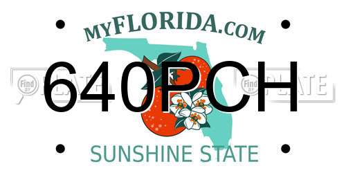 640PCH Florida License Plate