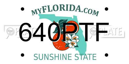 640PTF Florida License Plate