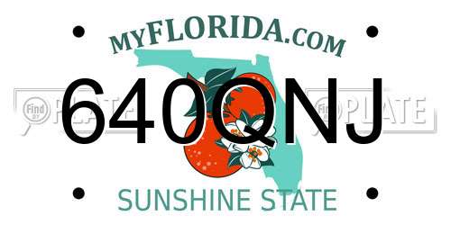 640QNJ Florida License Plate