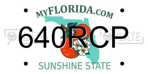640RCP Florida License Plate